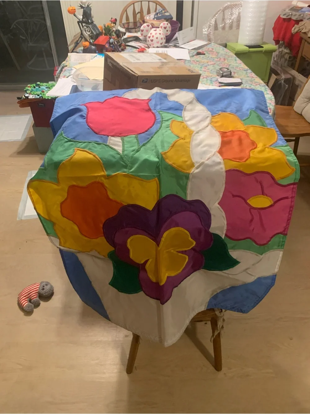 Colorful Floral Flag - Multicolor